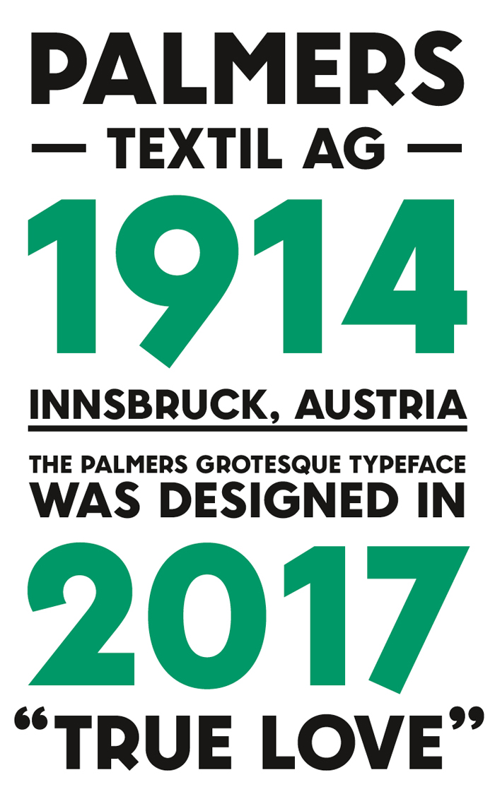 The Palmers Grotesque Typeface